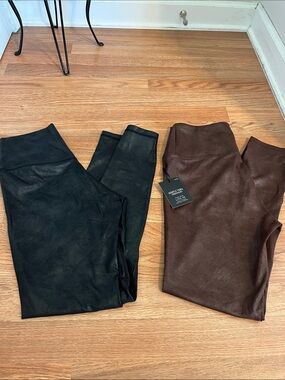 Simply Vera Vera Wang Women's Faux-Leather Jeggings in Black and Brown